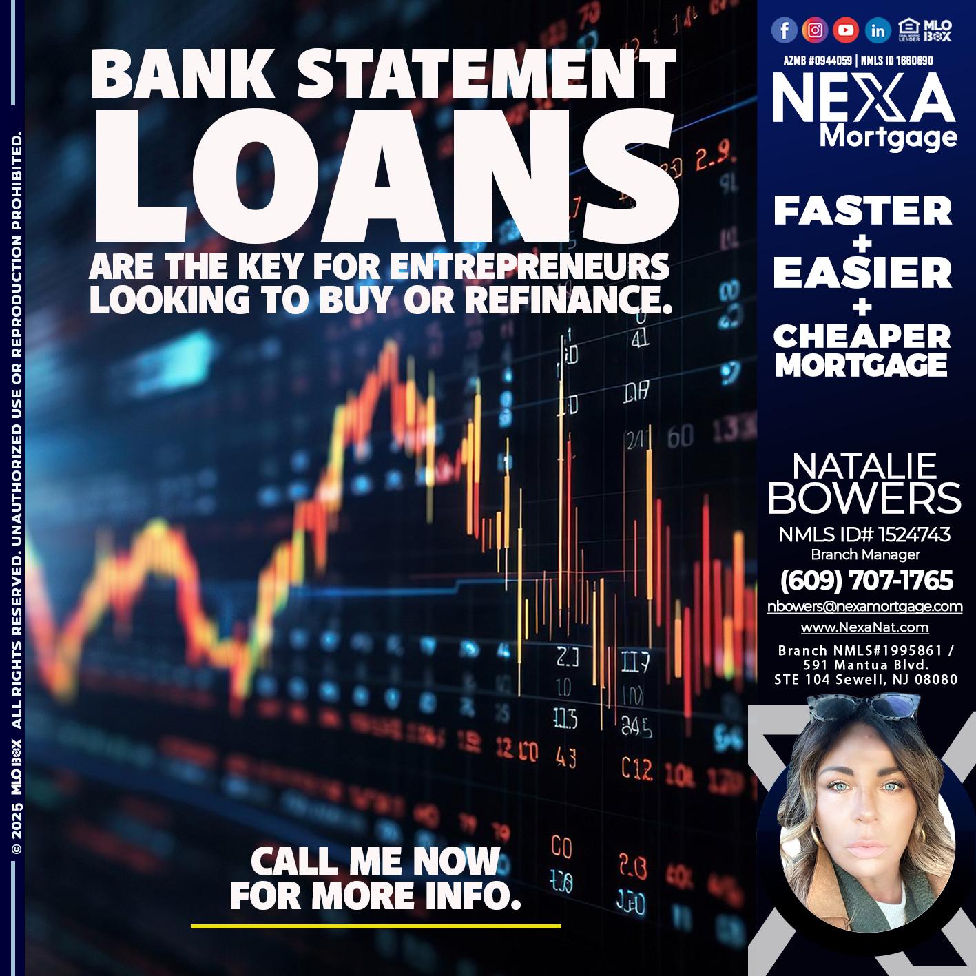 BANK STATEMENT - Natalie Bowers -Branch Manager