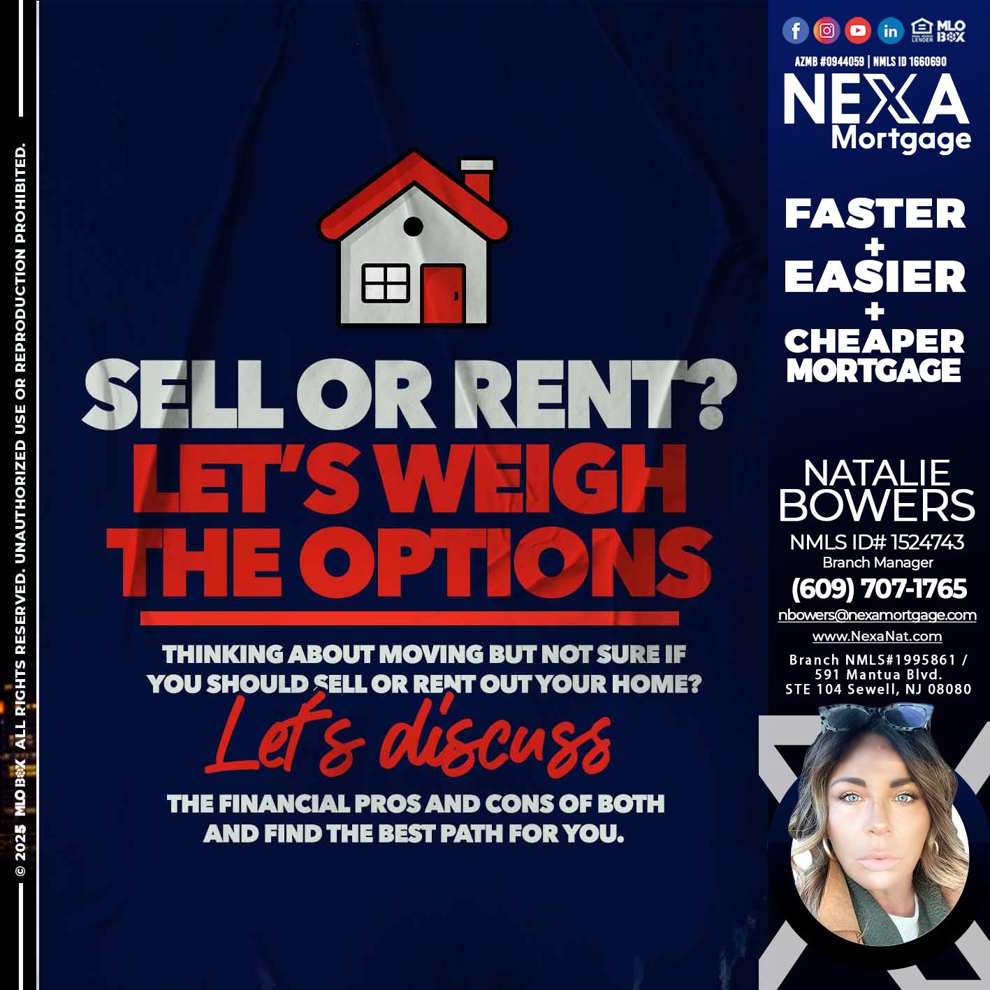 SELL OR RENT? - Natalie Bowers -Branch Manager