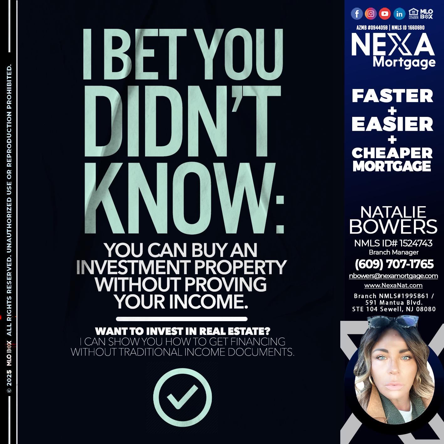 I BET YOU - Natalie Bowers -Branch Manager