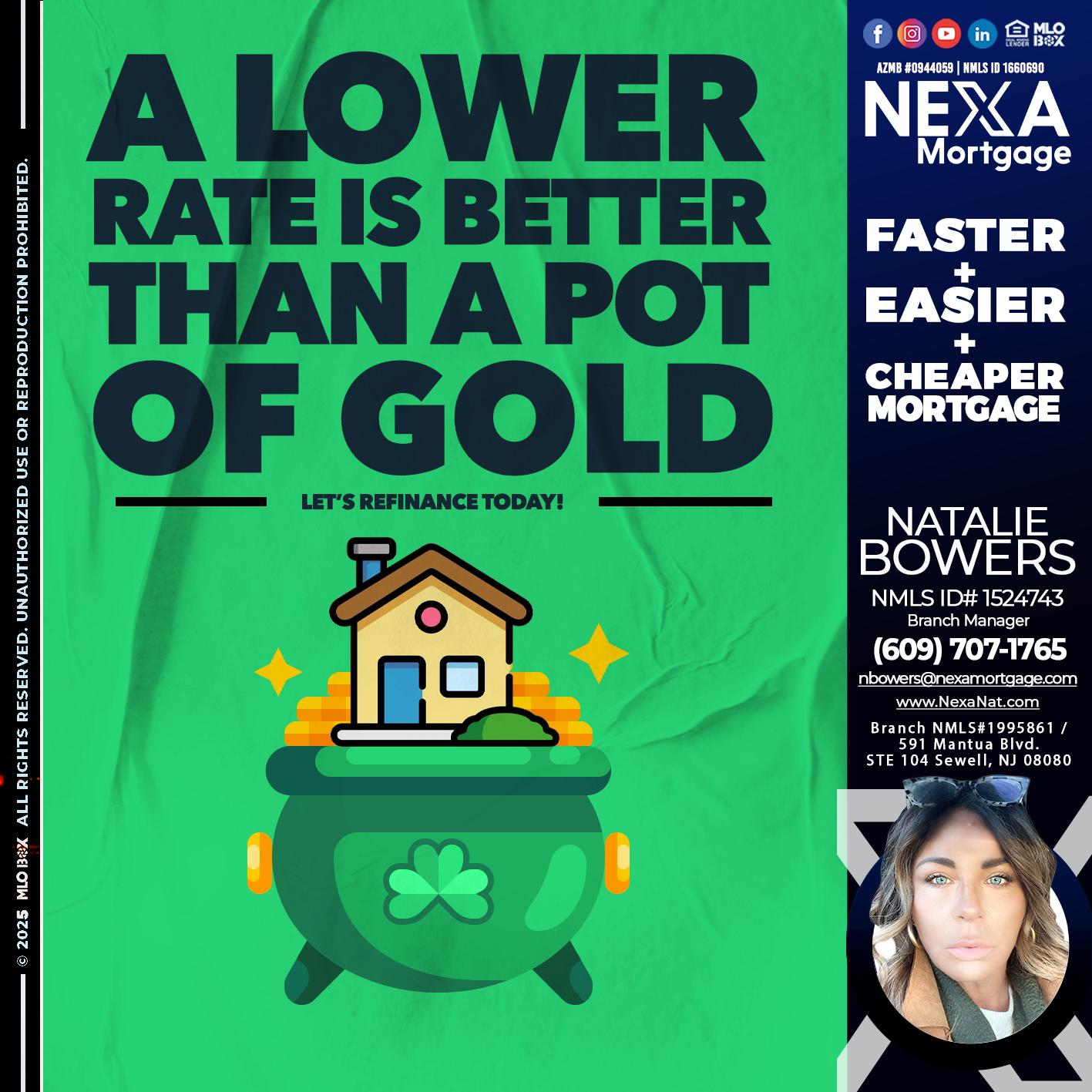 A LOWER RATE - Natalie Bowers -Branch Manager