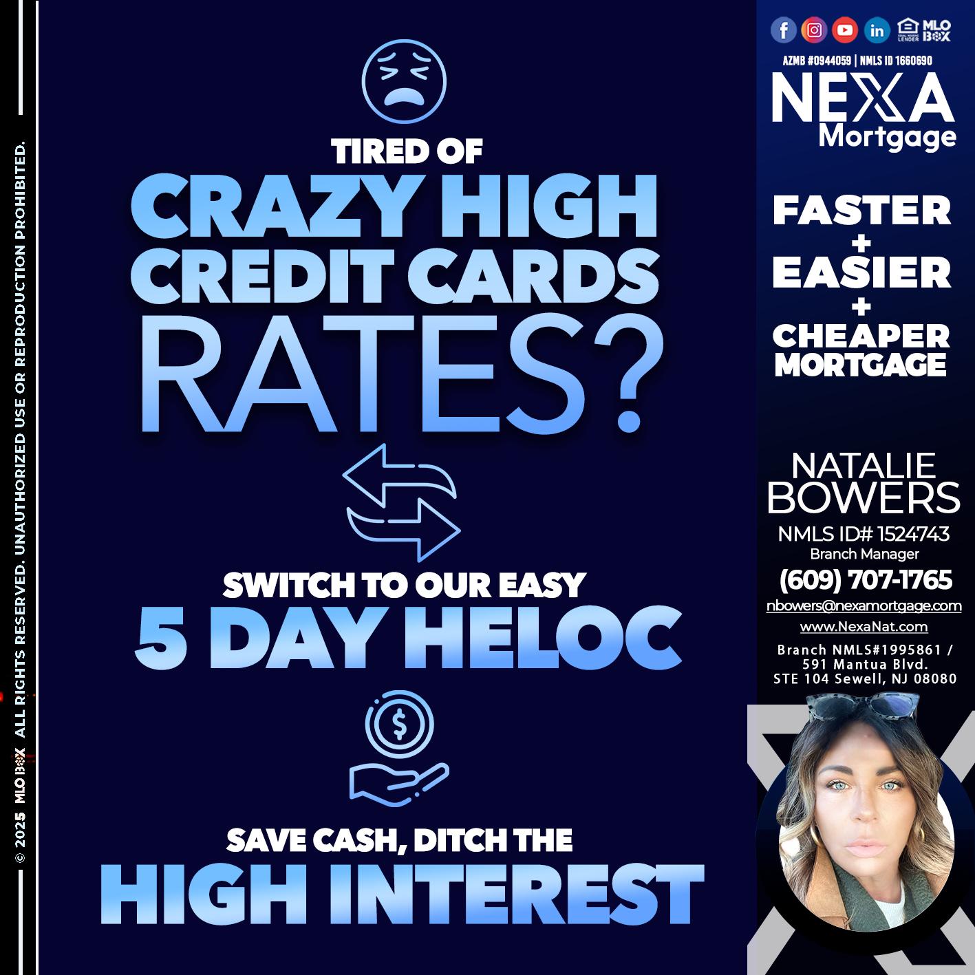 TIRED OF HIGH RATES - Natalie Bowers -Branch Manager