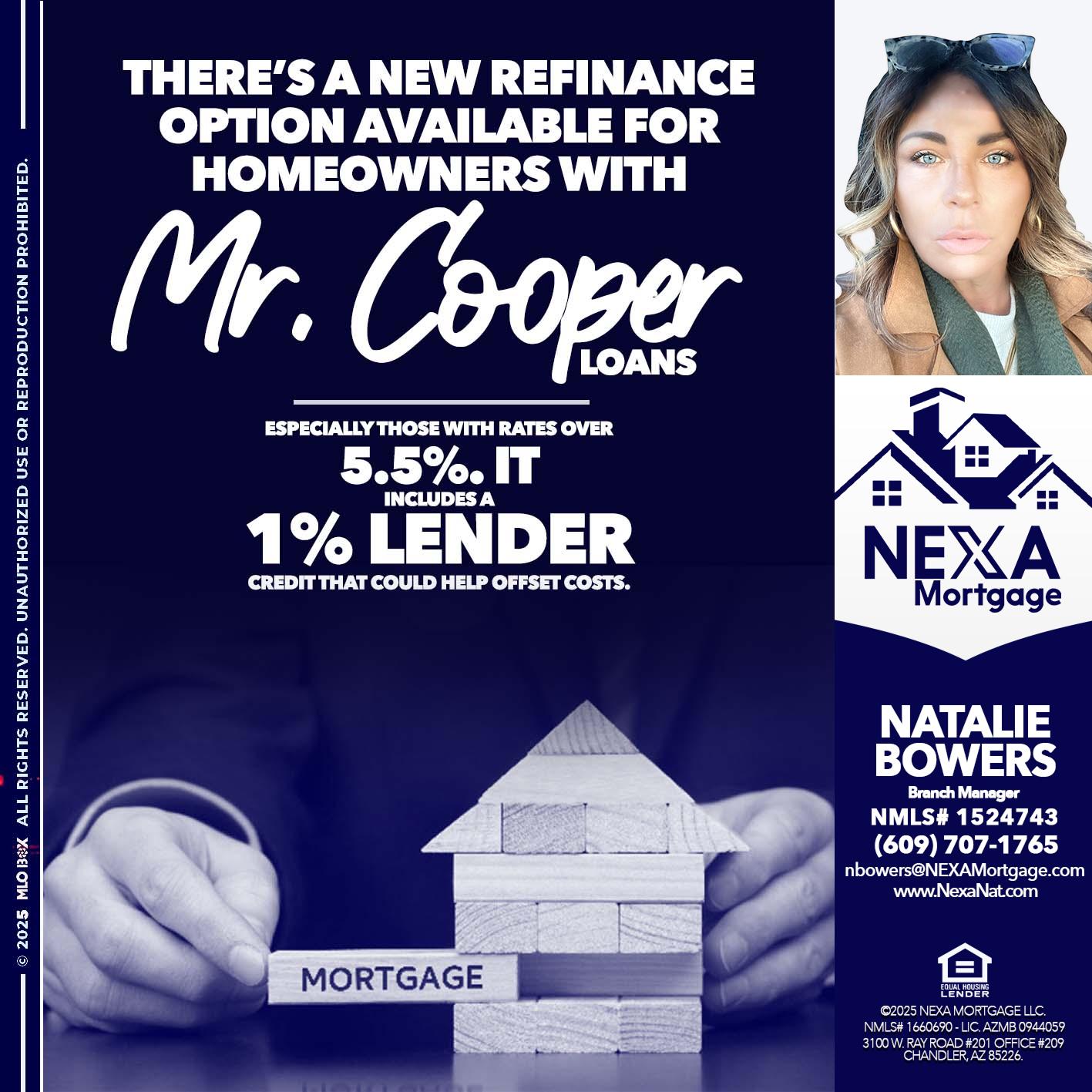 Mr. Cooper loans - Natalie Bowers -Branch Manager