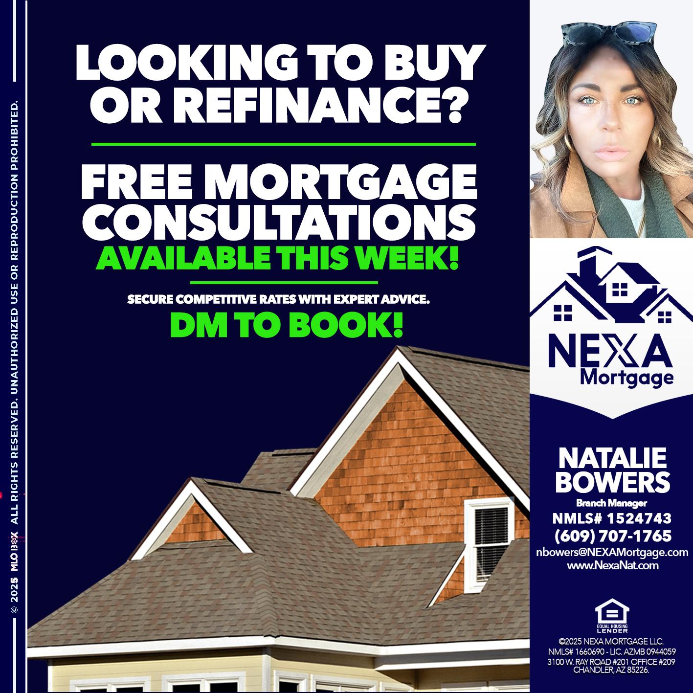 LOOKING TO BUY OR REFINANCE - Natalie Bowers -Branch Manager