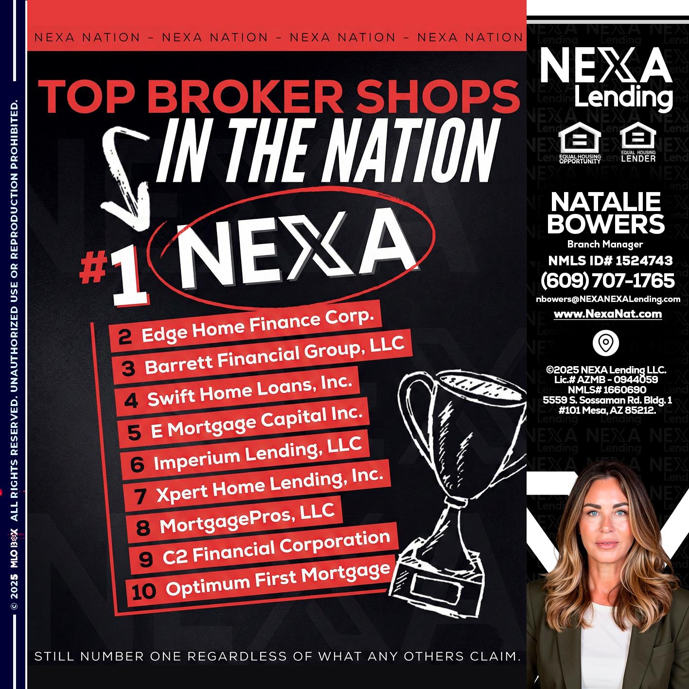 top broker - Natalie Bowers -Branch Manager