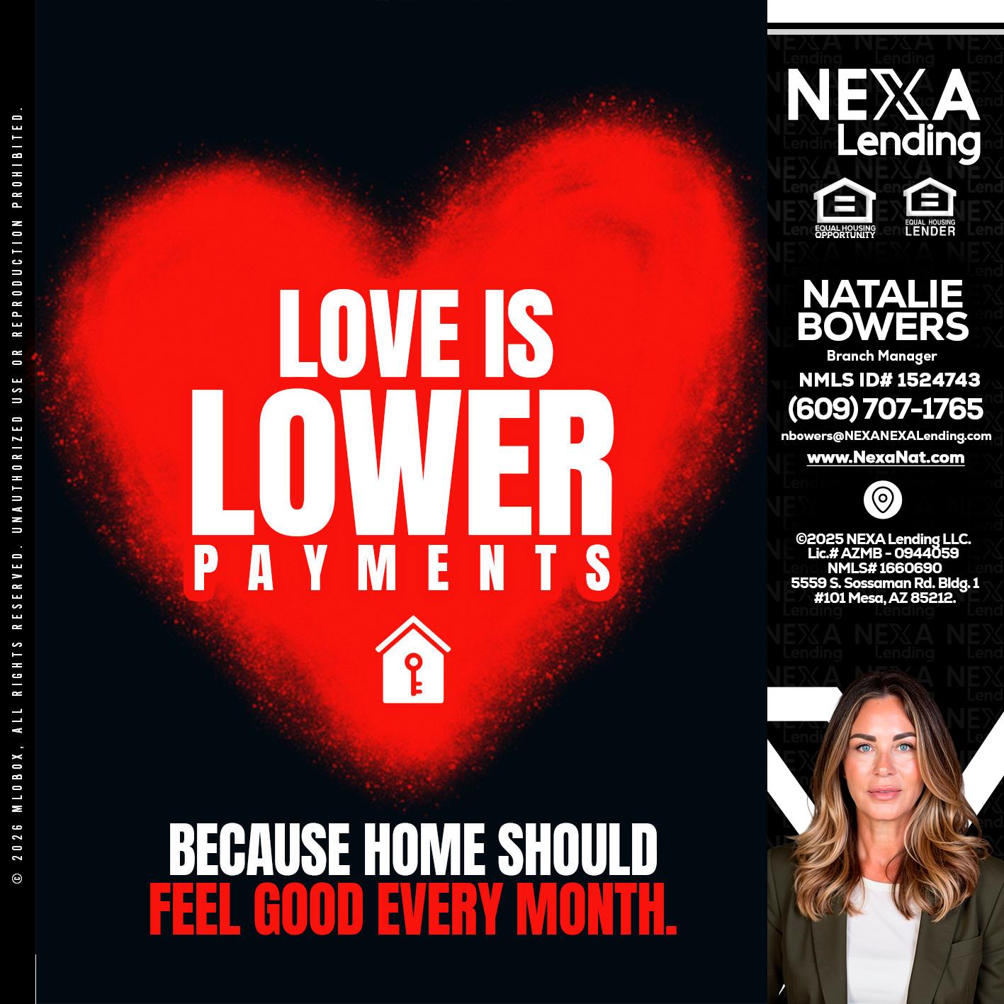 LOVE IS LOWER - Natalie Bowers -Branch Manager