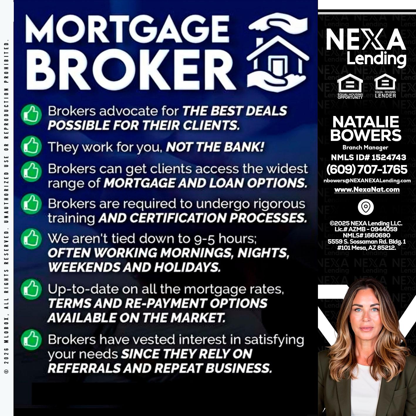 MORTGAGE BROKER - Natalie Bowers -Branch Manager
