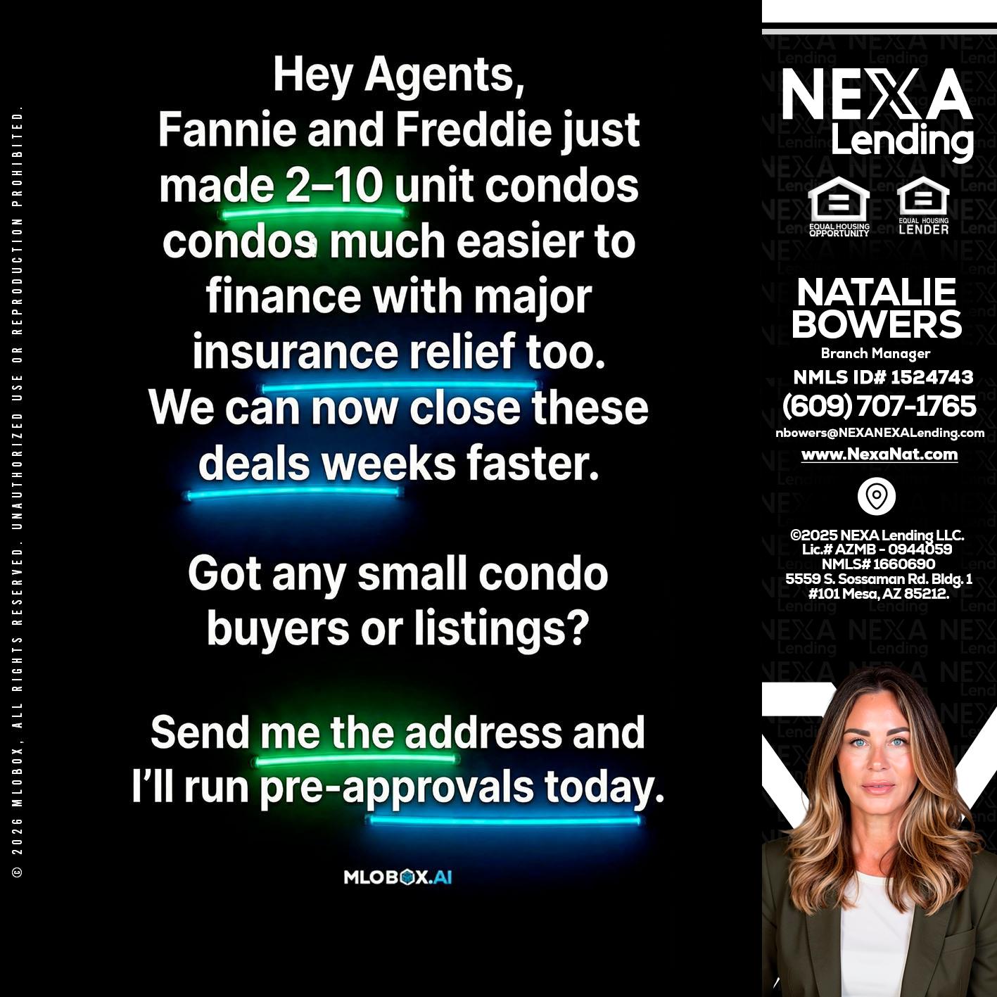 HEY AGENTS - Natalie Bowers -Branch Manager