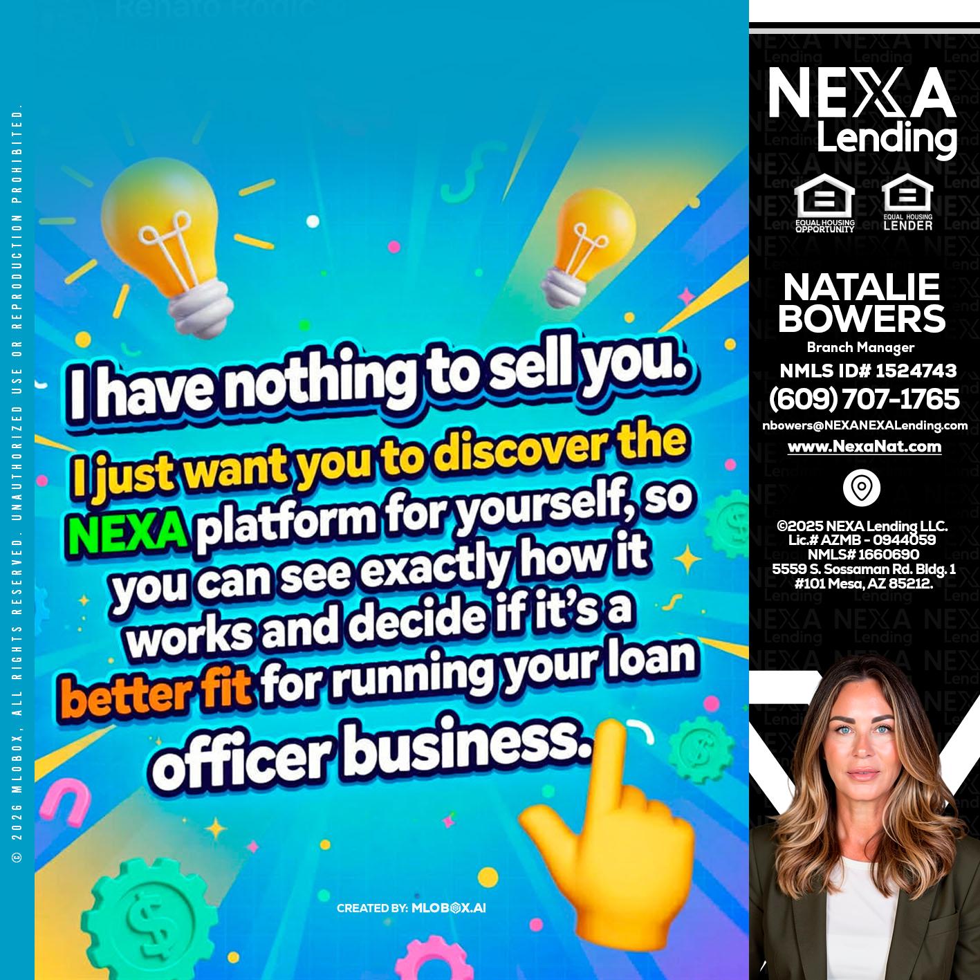 I HAVE NOTHING - Natalie Bowers -Branch Manager