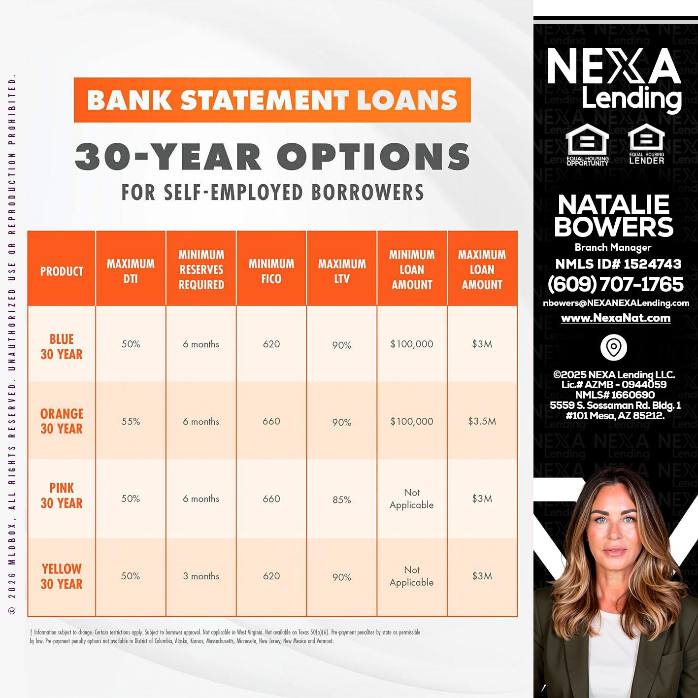 30 YEARS OPTIONS - Natalie Bowers -Branch Manager