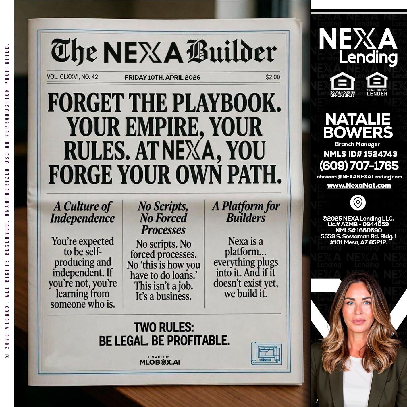 THE NEXA BUILDER - Natalie Bowers -Branch Manager