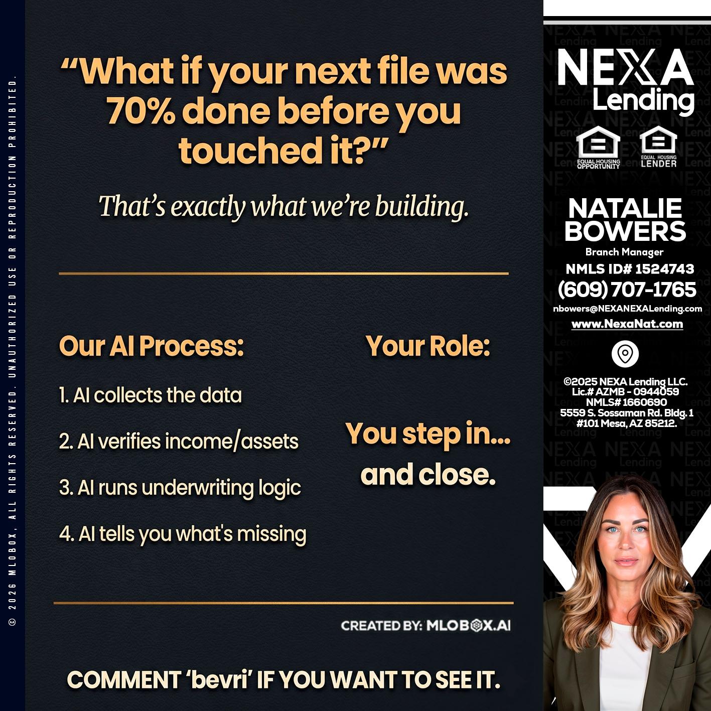 WHAT IF YOUR - Natalie Bowers -Branch Manager