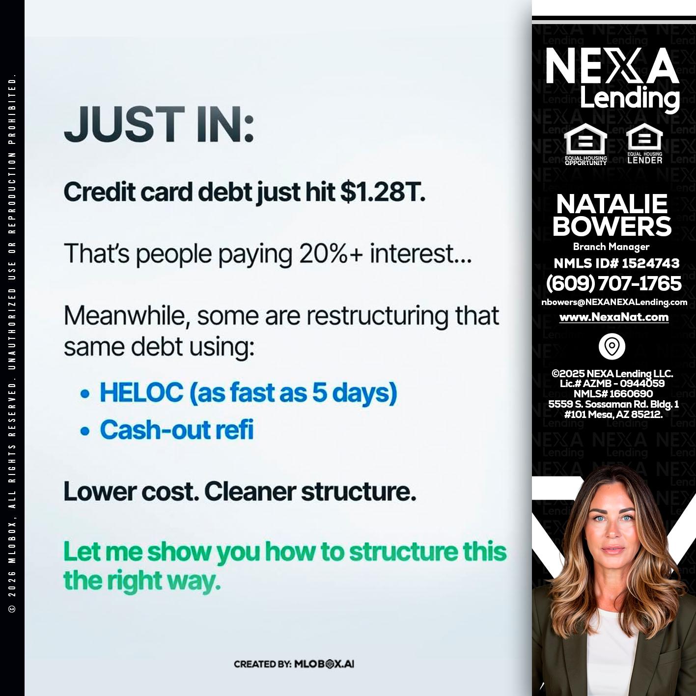 JUST IN - Natalie Bowers -Branch Manager