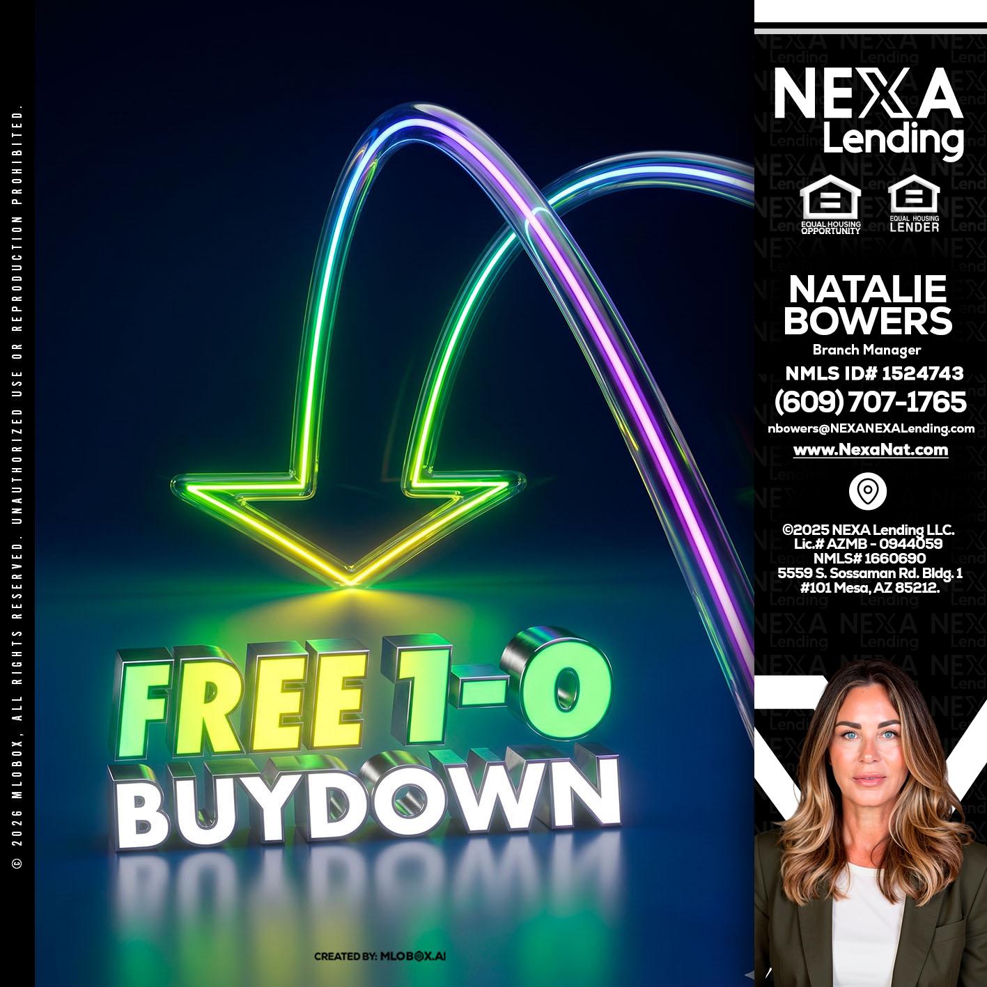 FREE 1-0 BUYDOWN - Natalie Bowers -Branch Manager