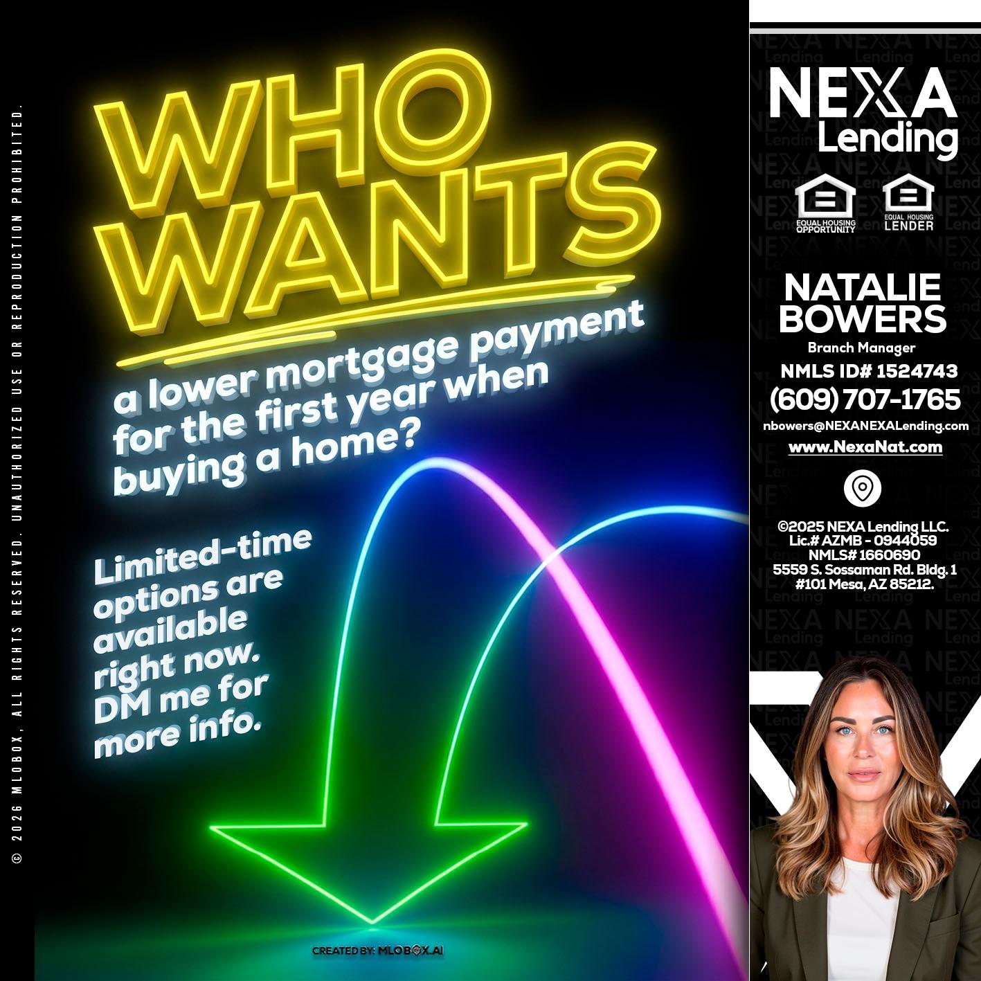 WHO WANTS - Natalie Bowers -Branch Manager