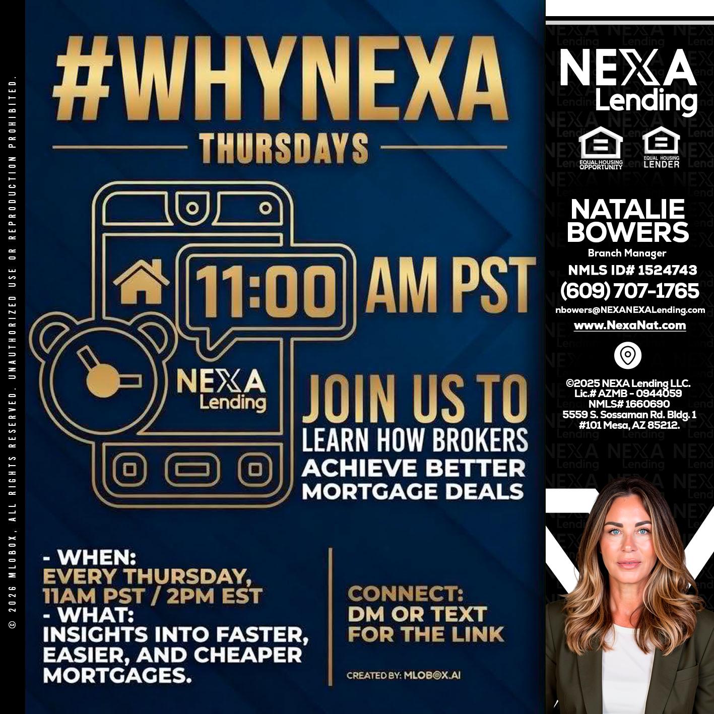 WHY NEXA THURDAYS - Natalie Bowers -Branch Manager