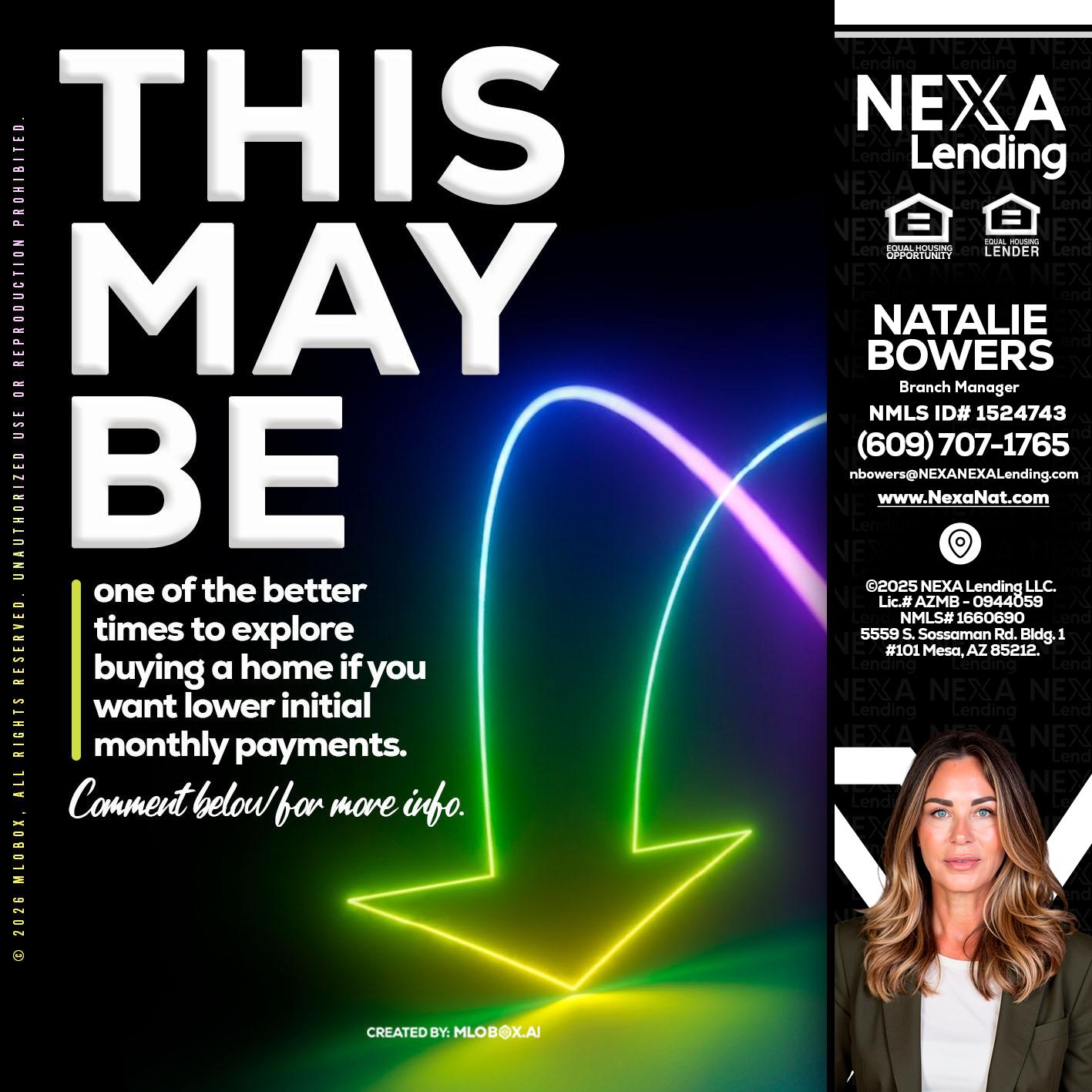 THIS MAY BE - Natalie Bowers -Branch Manager