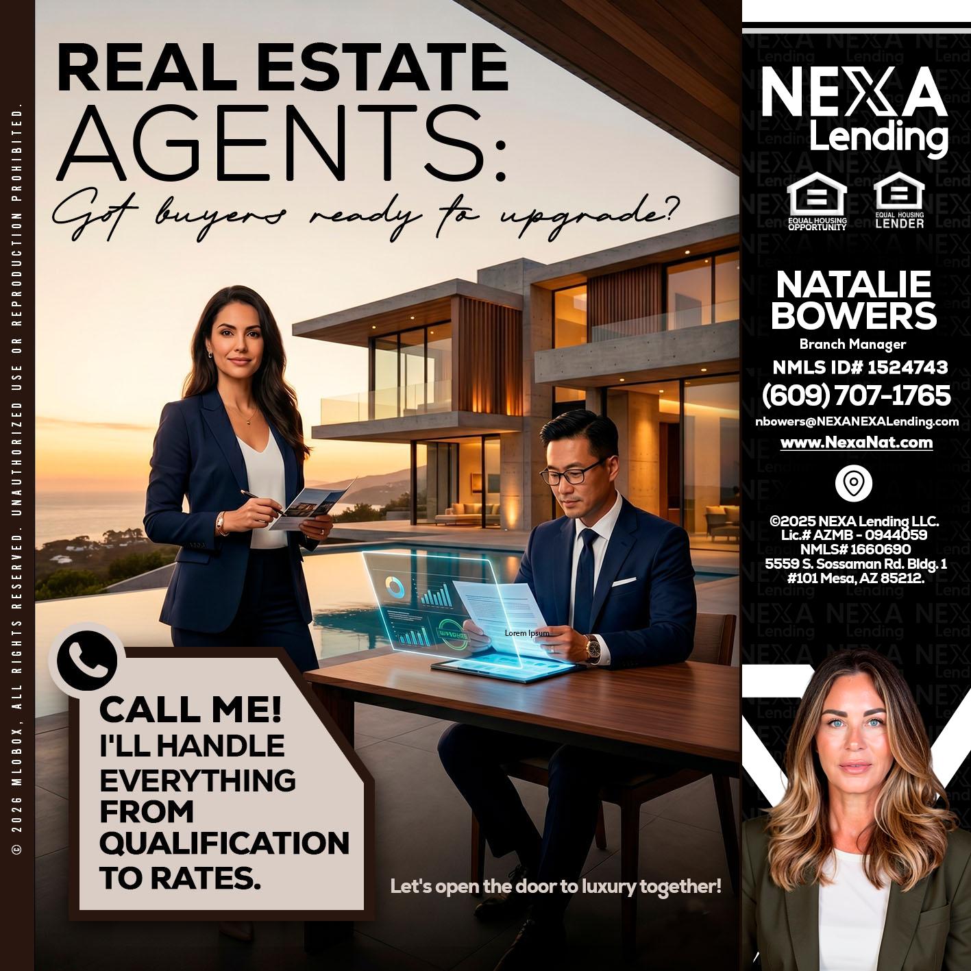 REAL ESTATE AGENTS - Natalie Bowers -Branch Manager
