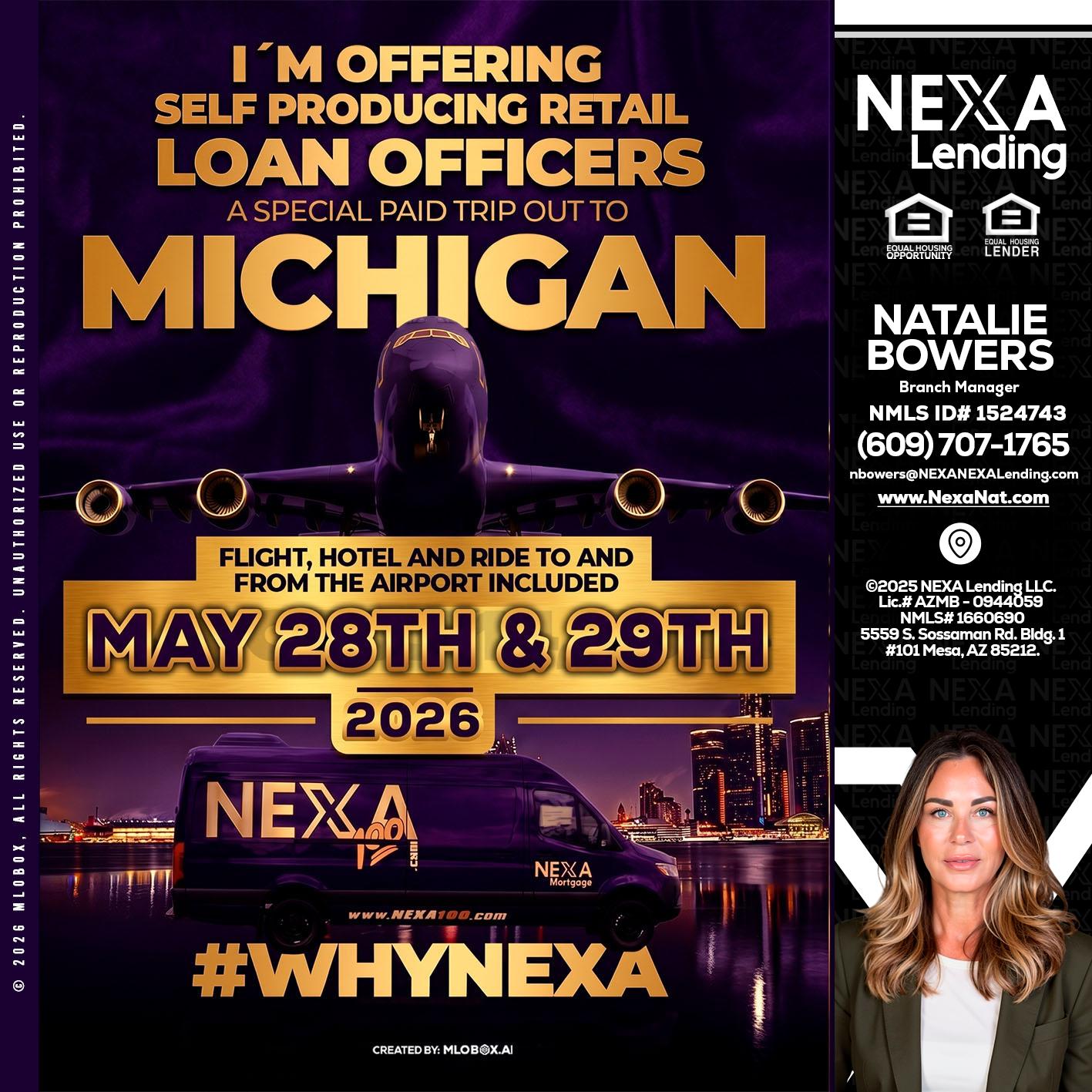 MICHIGAN - Natalie Bowers -Branch Manager