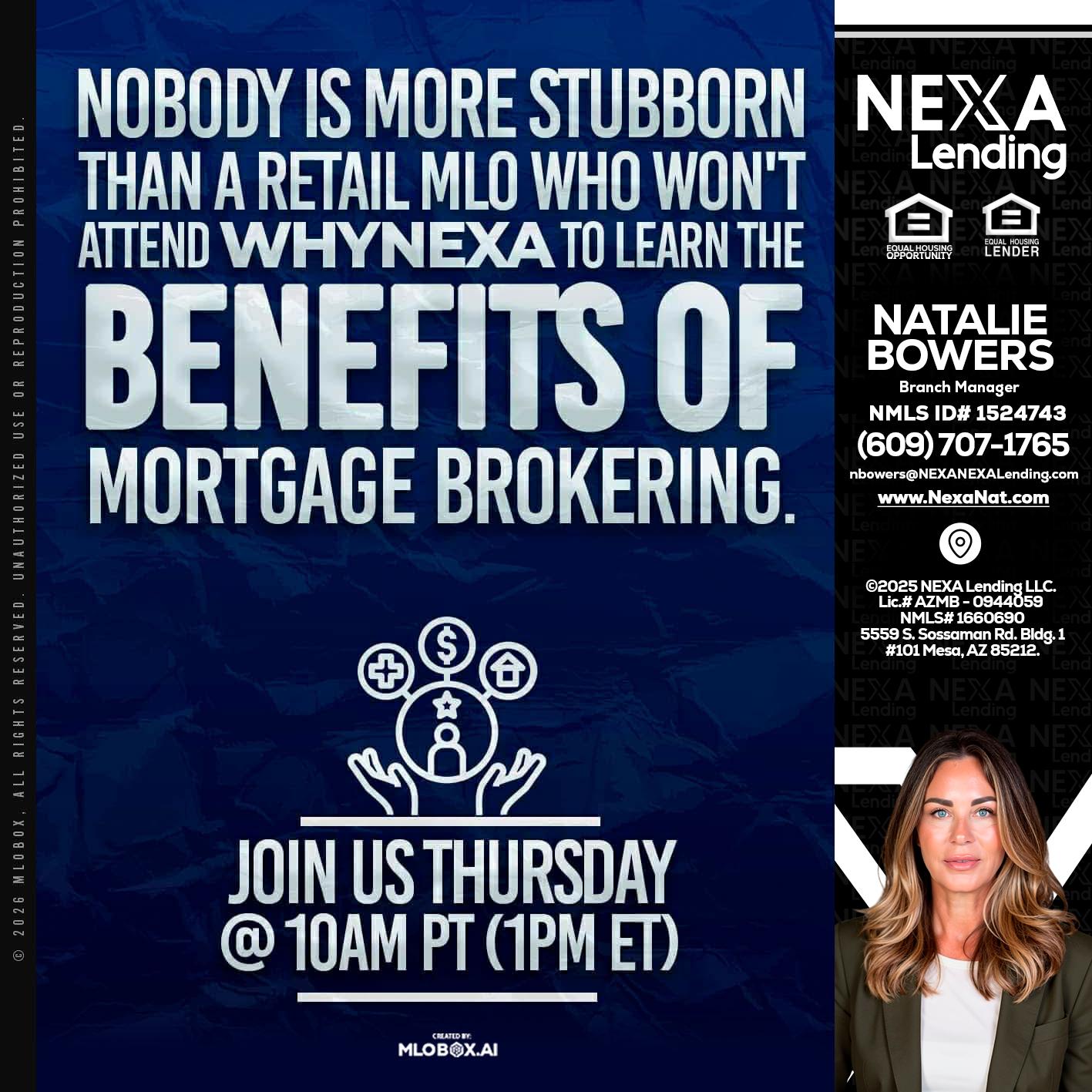 NOBODY IS MORE - Natalie Bowers -Branch Manager