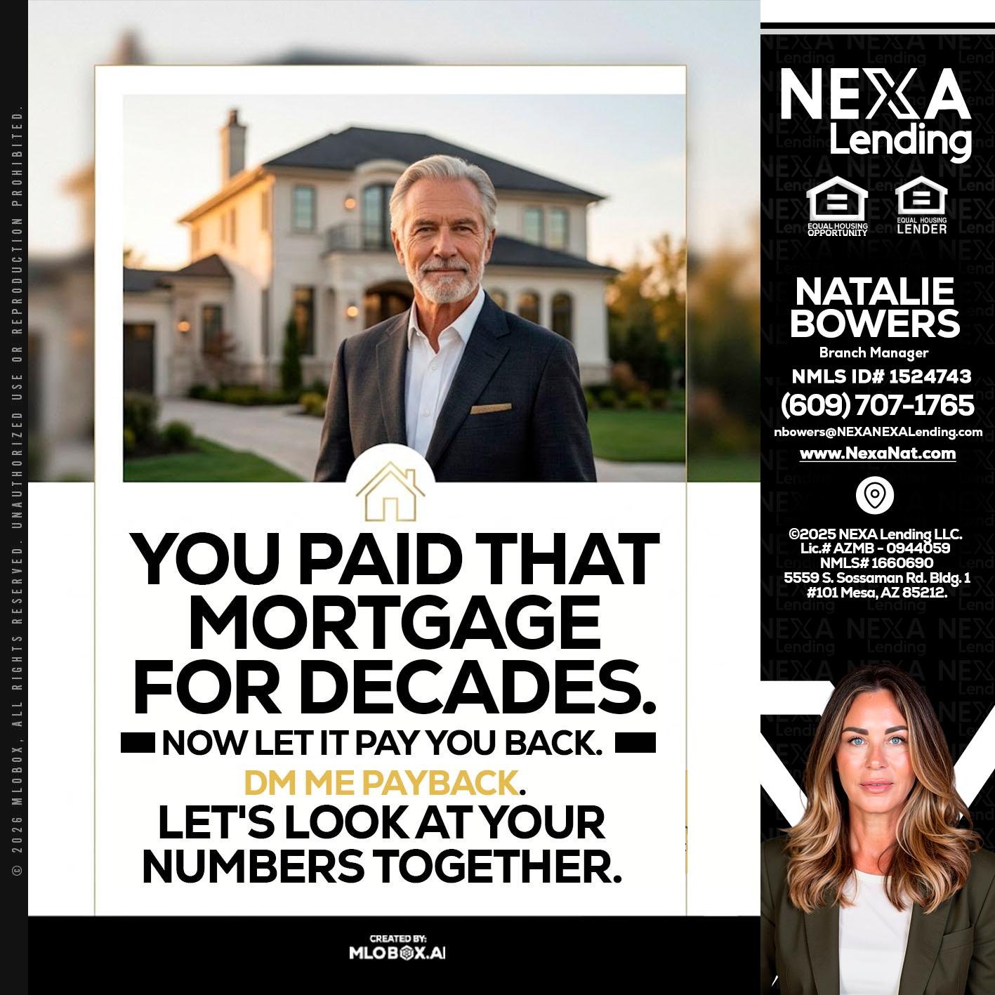 YOU PAID THAT MORTGAGE - Natalie Bowers -Branch Manager