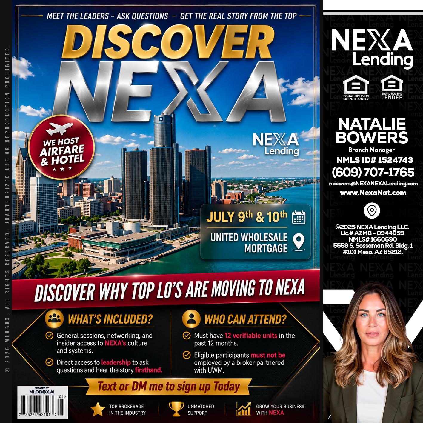 DISCOVER NEXA - Natalie Bowers -Branch Manager