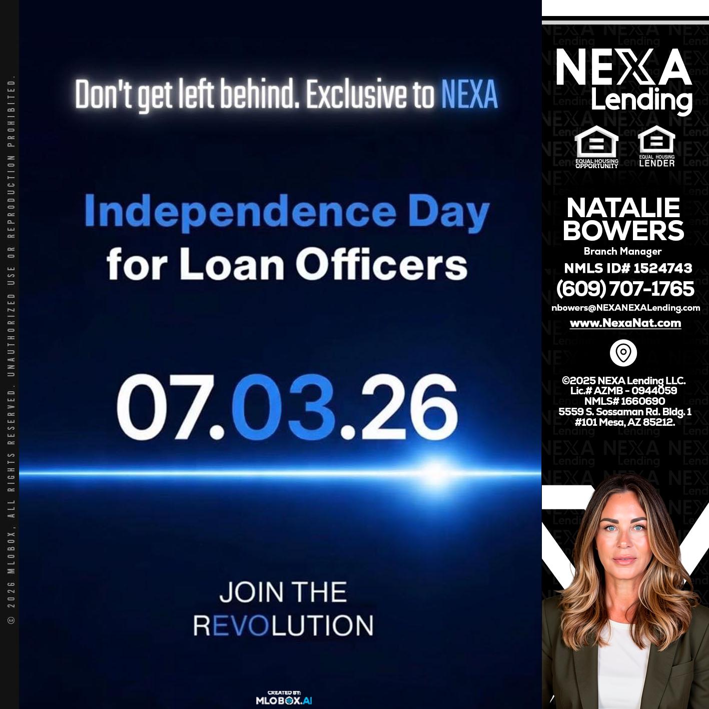 INDEPENDENCE DAY - Natalie Bowers -Branch Manager