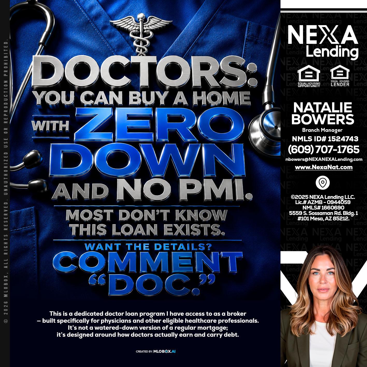 DOCTORS YOU CAN BUY - Natalie Bowers -Branch Manager