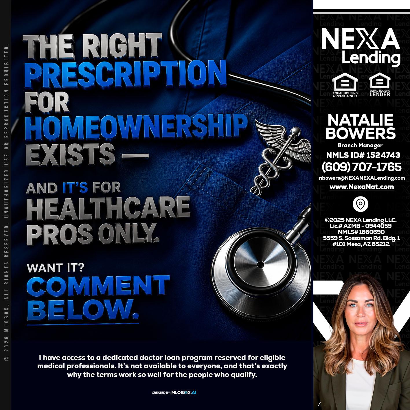 THE RIGHT PRESCRIPTION - Natalie Bowers -Branch Manager