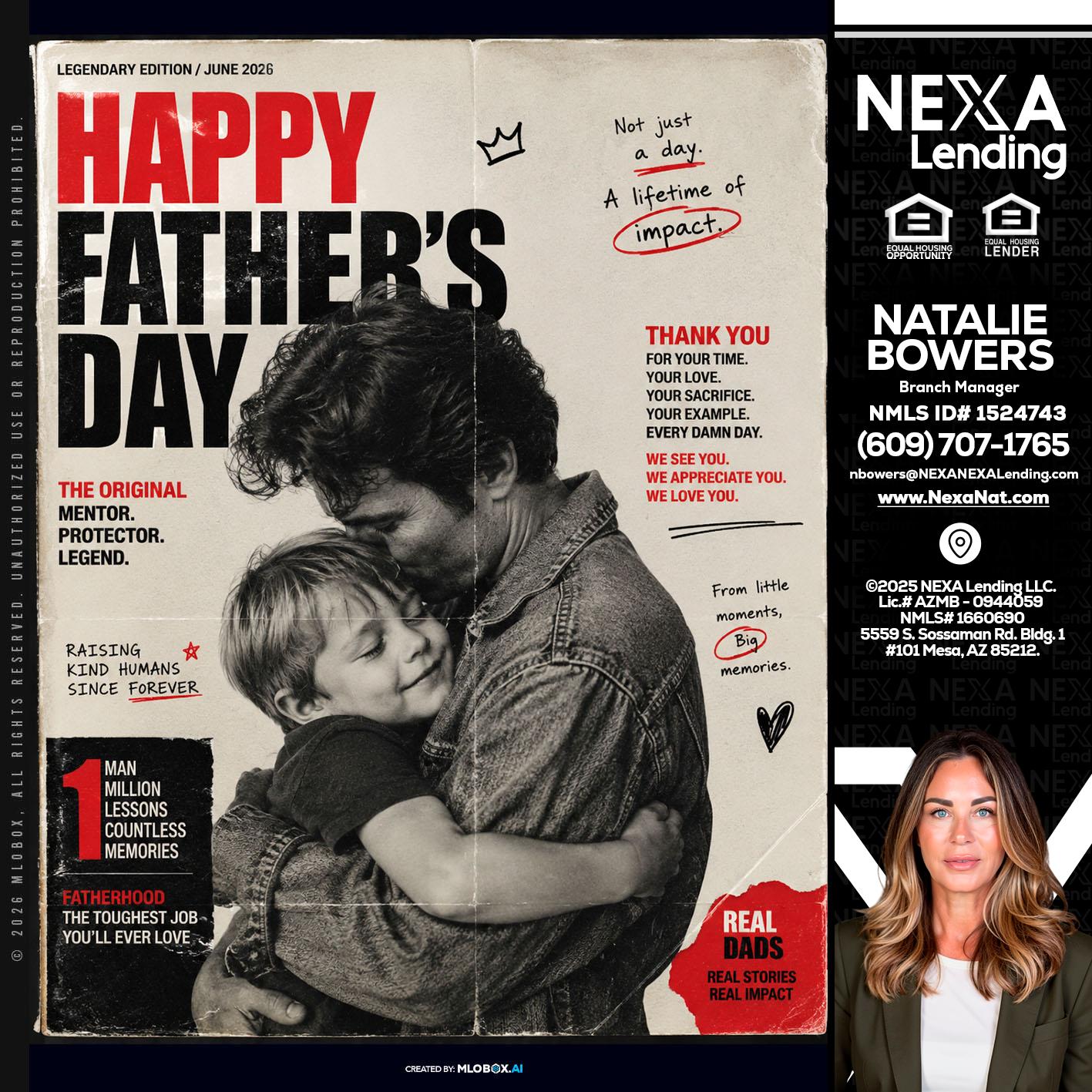 HAPPY FATHERS DAY - Natalie Bowers -Branch Manager