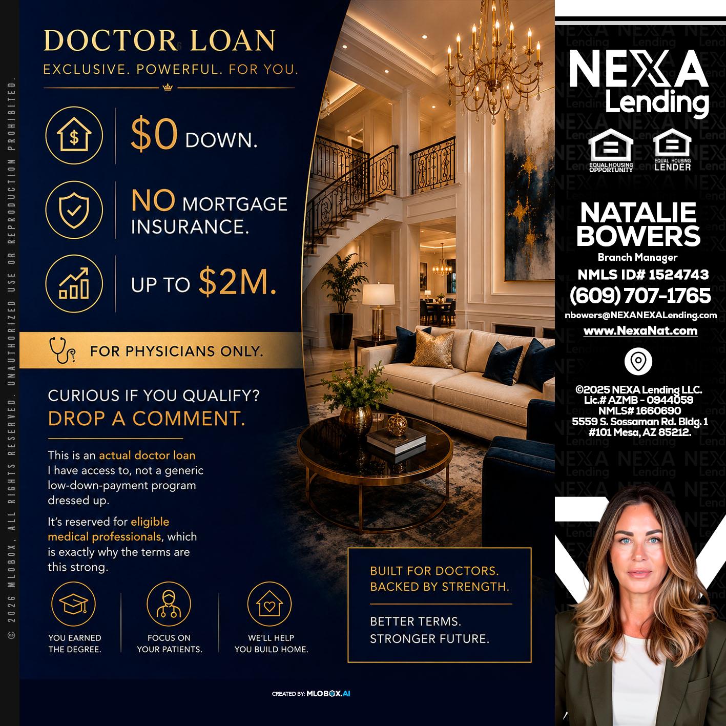 DOCTOR LOANS - Natalie Bowers -Branch Manager