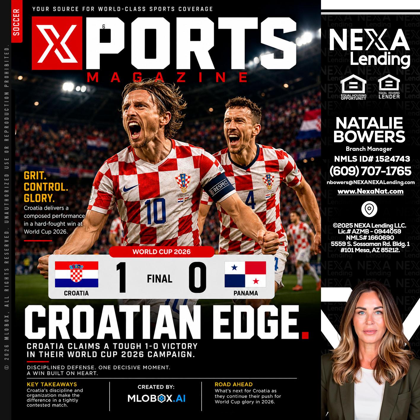 CROATIA 1-0 PANAMA - Natalie Bowers -Branch Manager