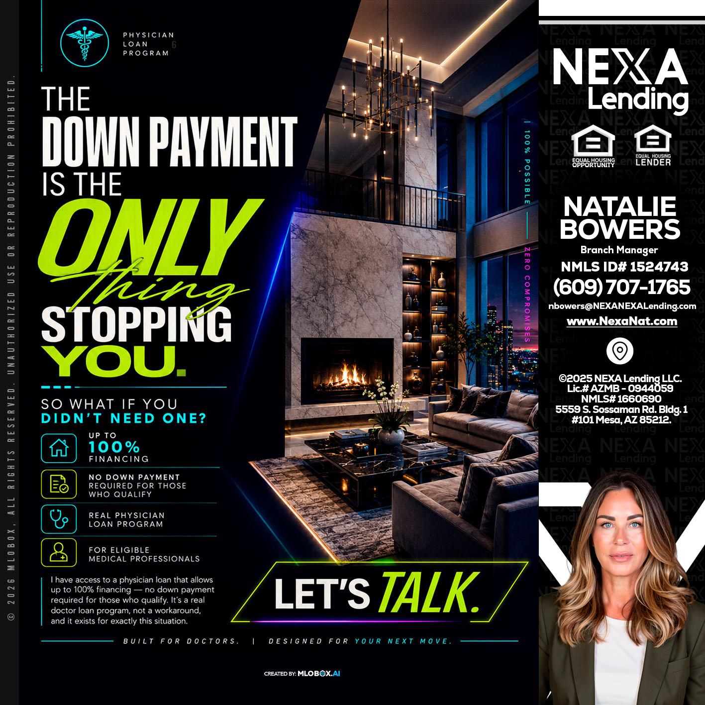 THE DOWN PAYMENT - Natalie Bowers -Branch Manager