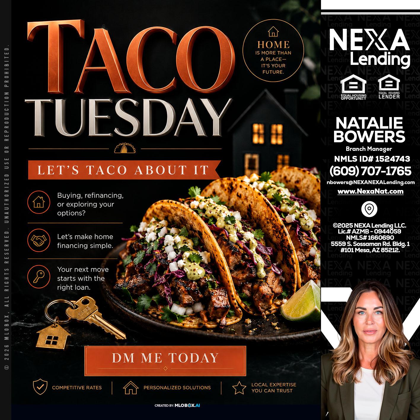 TACO TUESDAY - Natalie Bowers -Branch Manager