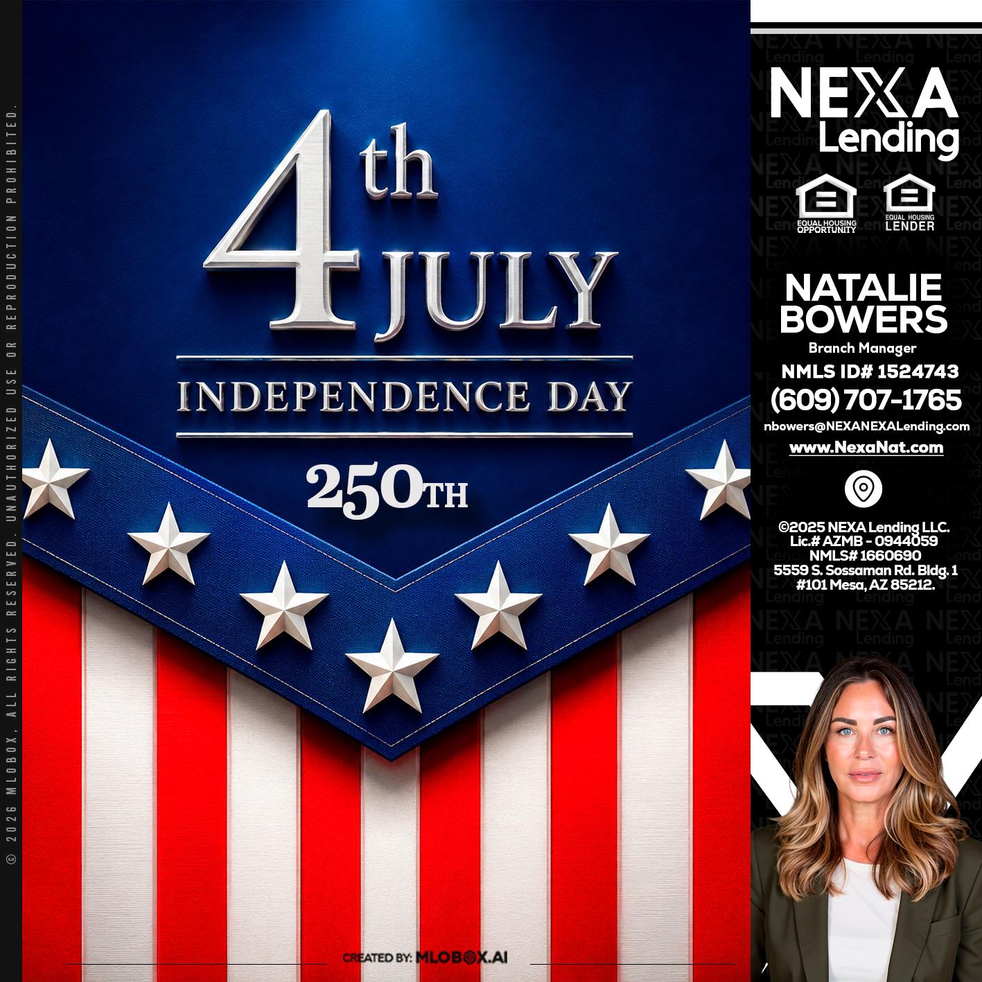 4th of july - Natalie Bowers -Branch Manager