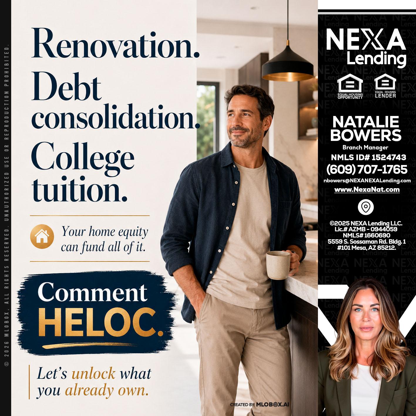 RENOVATION DEBT - Natalie Bowers -Branch Manager