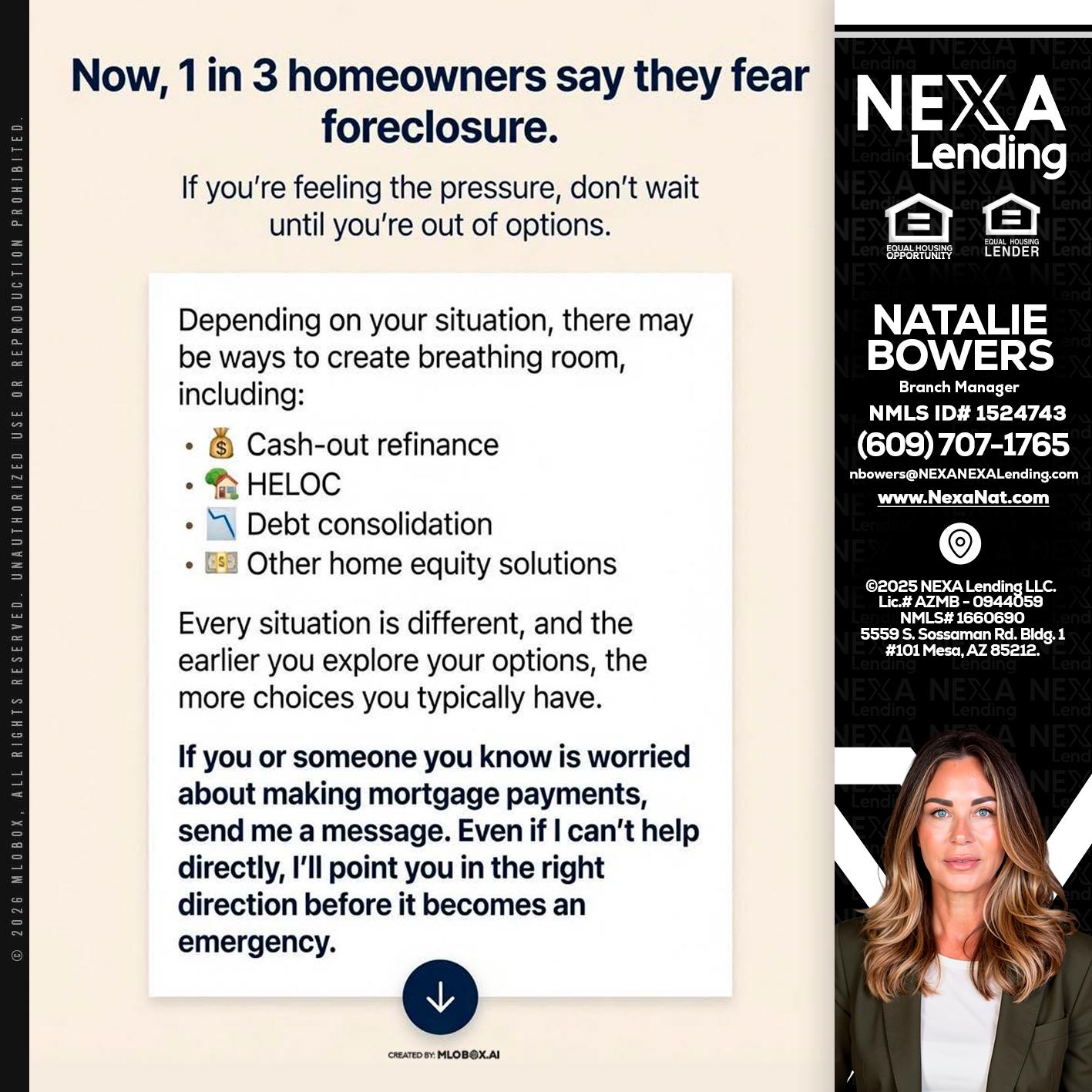 NOW, 1 IN 3 - Natalie Bowers -Branch Manager